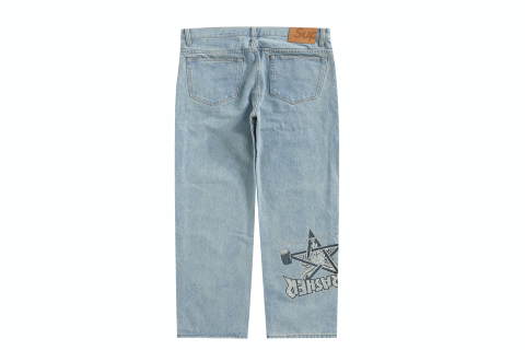 Supreme-Thrasher-Regular-Jean-Washed Blue